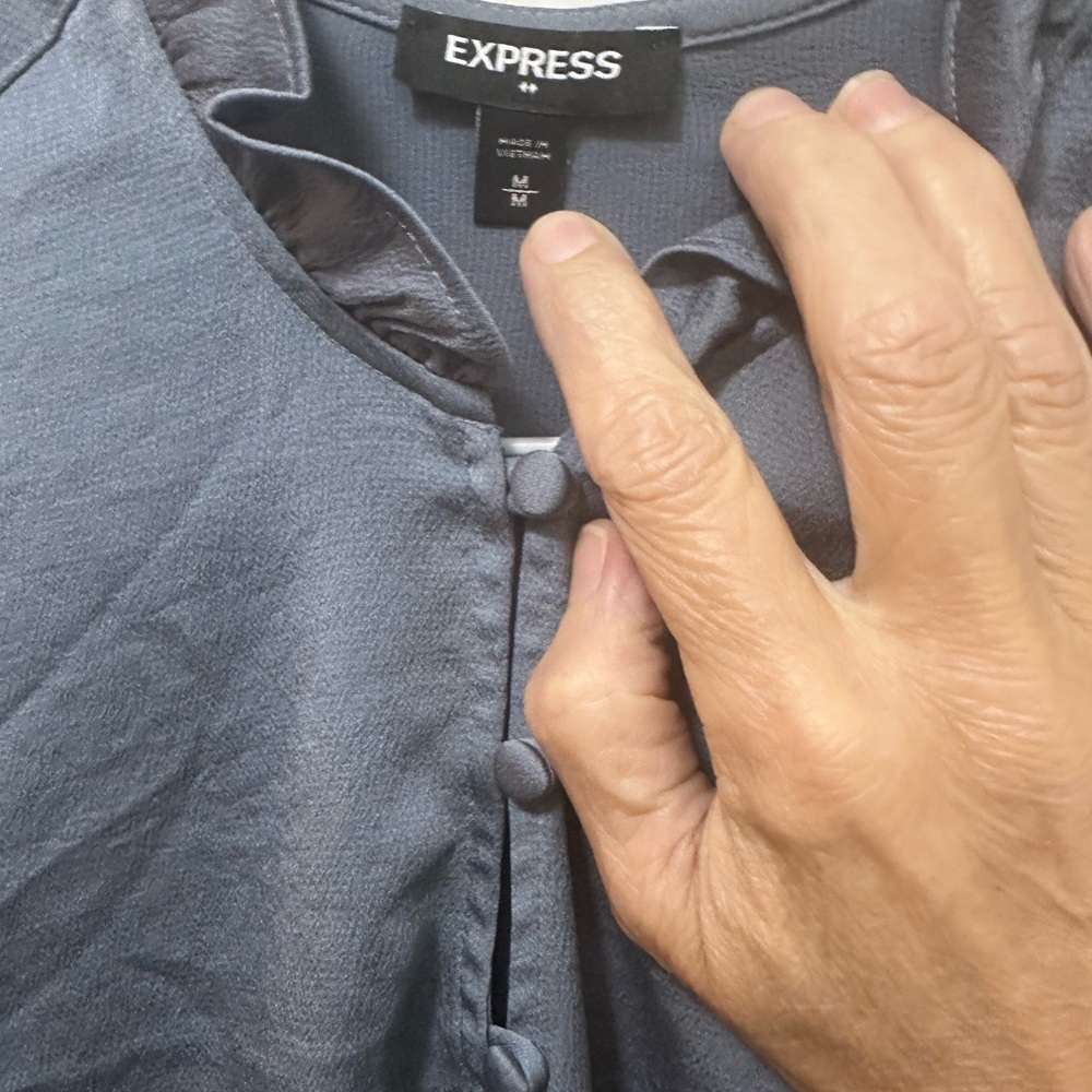 Ladies Gray Button-Up Jacket - image 6